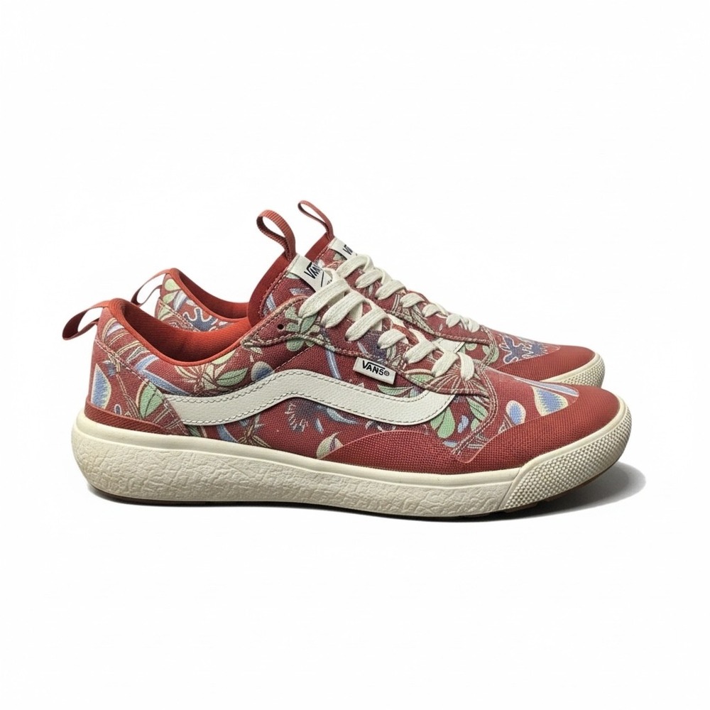 Vans UltraRange EXO Tropical Floral Red Sneakers Womens 9.5 Mens 8 Low Top Shoes
